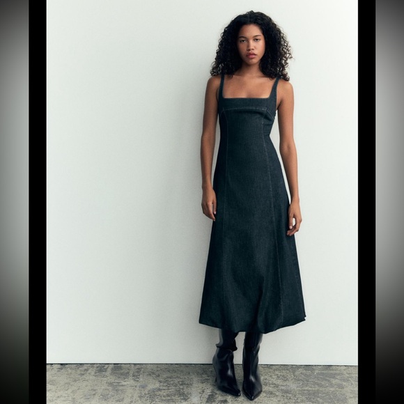 Zara Dresses & Skirts - Zara denim balloon dress